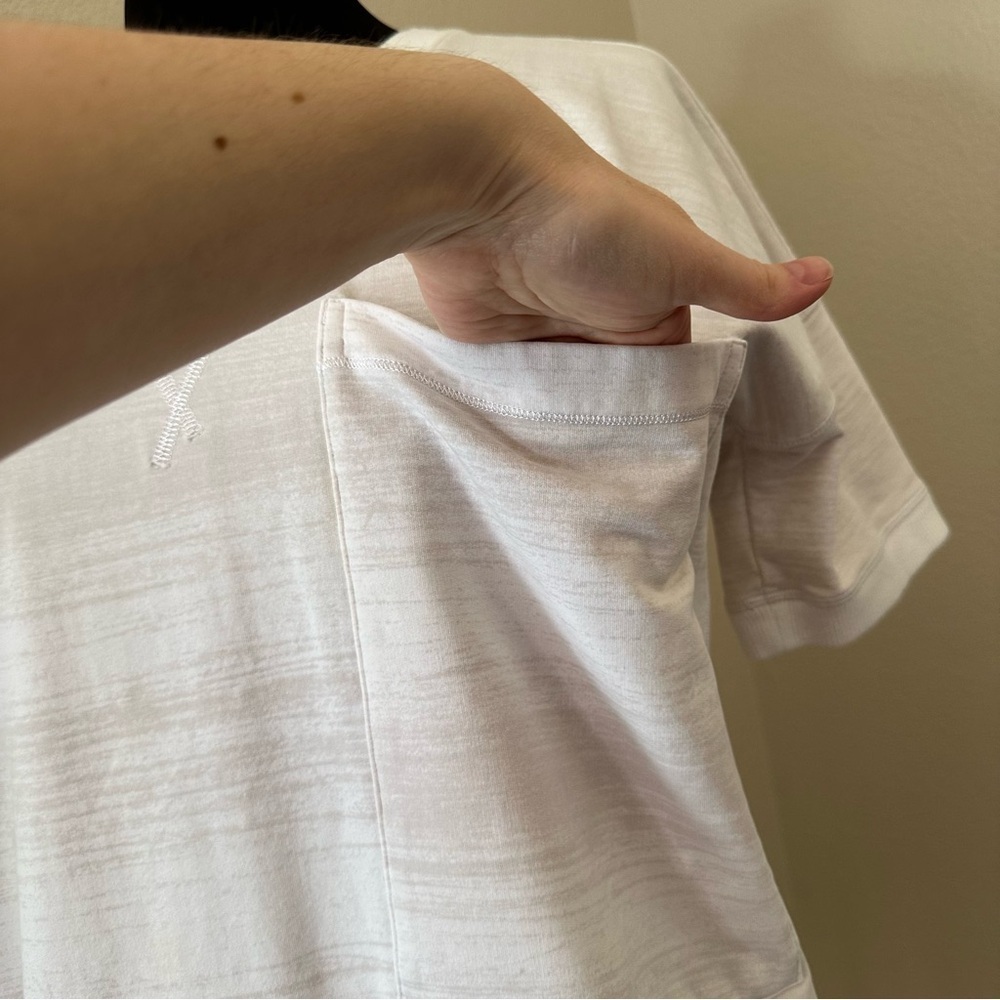 Lululemon Mudra Sweatshirt Righteous Stripe White Size 8 - Picture 7 of 14